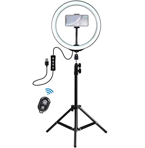 Aro de Luz con Tripode LED Ring Light Anillo Luz para Maquillaje, Tiktok, Live Stream, Fotografia, Vlog con tripode y Mando (Tamaño de Aro: 30cm)