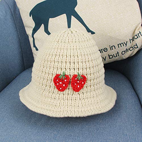 Artículos de moda Sombreros de invierno para niños Dibujos animados coreanos Fruta de punto de lana Sombreros de pescador para niños Marea Niños y niñas Calidez de otoño e inviernoRegalo de vacaciones