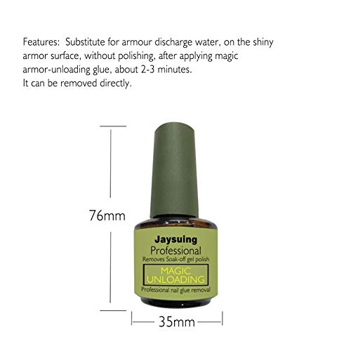ARTIFUN Magic Soak Off Gel Removedor de esmalte de uñas 15 ml, Profesional Eliminar esmalte de uñas Eliminar Primer Base Gel de capa superior mate en 3-5 MINS
