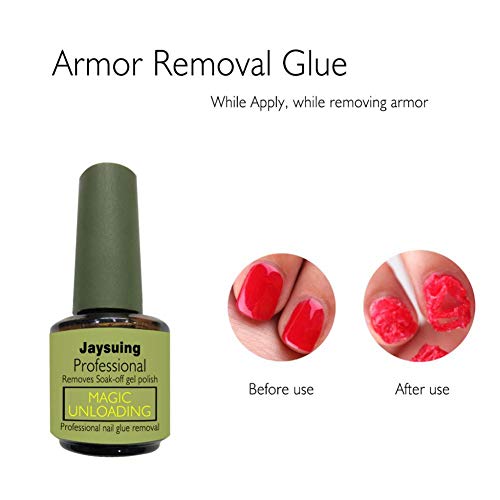 ARTIFUN Magic Soak Off Gel Removedor de esmalte de uñas 15 ml, Profesional Eliminar esmalte de uñas Eliminar Primer Base Gel de capa superior mate en 3-5 MINS