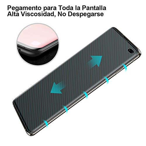 AsBellt Protector Pantalla de Galaxy S10 Plus (Pegamento en Toda la Pantalla) (9H Dureza) (Alta sensibilidad),Cristal Vidrio Templado/Protector de Pantalla para Samsung Galaxy S10 Plus