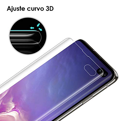 AsBellt Protector Pantalla de Galaxy S10 Plus (Pegamento en Toda la Pantalla) (9H Dureza) (Alta sensibilidad),Cristal Vidrio Templado/Protector de Pantalla para Samsung Galaxy S10 Plus