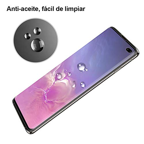 AsBellt Protector Pantalla de Galaxy S10 Plus (Pegamento en Toda la Pantalla) (9H Dureza) (Alta sensibilidad),Cristal Vidrio Templado/Protector de Pantalla para Samsung Galaxy S10 Plus