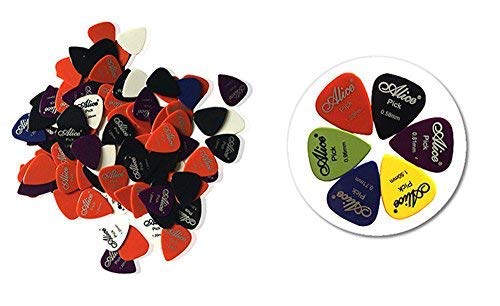 astropick – Caja de 40 púas para guitarra eléctrica, acústica, bajo, o Folk – 6 capas),: 0.58/0.71/0.81/0.96/1.20 y 1.50 (mm) – para hombre y mujer – Pico, pestaña, Pick, Plectro