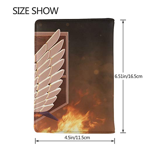 Ataque Titán pasaporte titular cartera de viaje para tarjeta de crédito boleto bolsa de documentos para pasaportes dinero tarjetas de embarque boletos 6.5 pulgadas