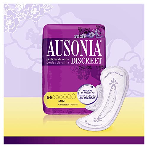 Ausonia Discreet - Compresas para pérdidas de orina mini para vejigas hiperactivas x 20