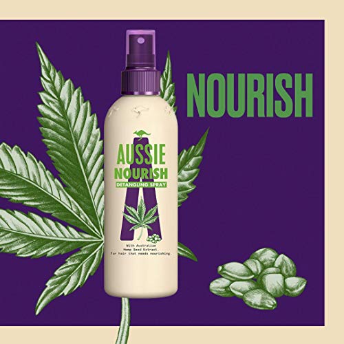 Aussie Nourish Spray Desenredante 250 ml, para Pelo que Necesita Nutrición