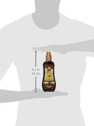 Australian Gold Sunscreen Spf10 Spray Gel With Instant Bronzer 237 Ml 1 Unidad 237 ml