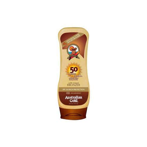 Australian gold Sunscreen spf50 lotion with bronzer 237 ml 1 Unidad 240 g