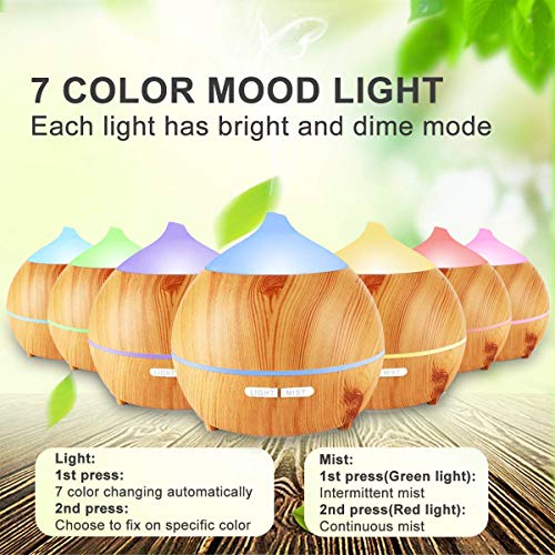 Avaspot Difusor de Aceites Esenciales, 250ml humidificador de Vapor frío