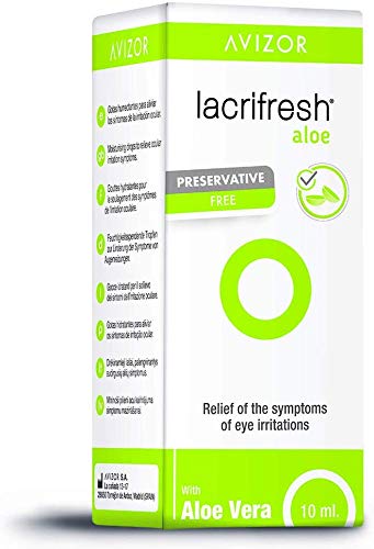 Avizor Lacrifresh Aloe 10ml. Frasco de 10ml de gotas oculares para aliviar los síntomas de la irritación ocular.
