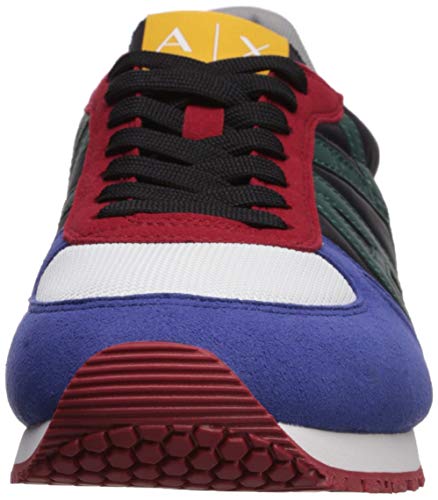 A|X Armani Exchange Retro Running Sneaker, Zapatillas Deportivas. para Hombre, Multicolor, 39.5 EU