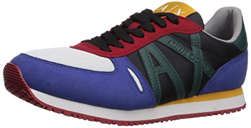 A|X Armani Exchange Retro Running Sneaker, Zapatillas Deportivas. para Hombre, Multicolor, 39.5 EU