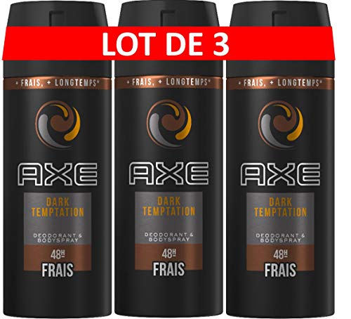 Axe Dark Temptation Desodorante - Paquete de 3 x 150 ml - Total: 450 ml