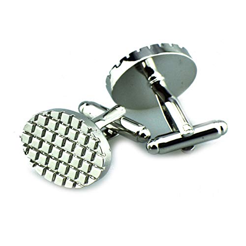 AYDOME Gemelos para Camisa Hombregemelos de Oval Gemelo de Hombre Plata