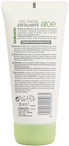 Babaria Aloe Vera - Gel exfoliante facial, 150 ml