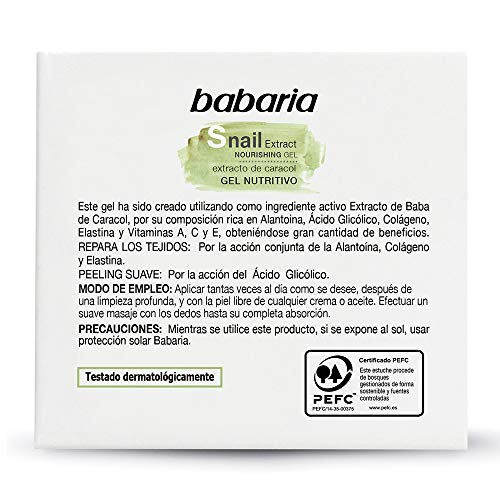 Babaria Gel Nutritivo Extracto De Caracol Nutritivo 50 ml