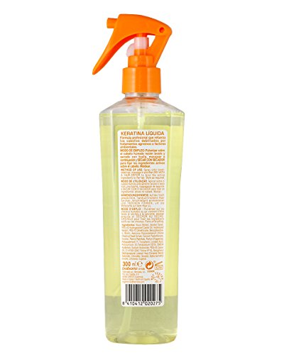 Babaria Natural Hair Line - Keratina Líquida reforzado con biotina - sin aclarado para cabellos estropeados, Multicolor - 300 ml