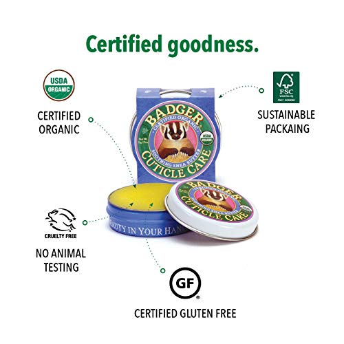 Badger cutícula Care Certified Organic Calmante Karité Nutrir y reparaciones 21g