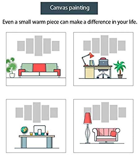 baixiangguo Lienzo Cuadros de Arte de Pared 5 Piezas Pinturas de la Iglesia de San Carlos Impresiones en HD Frescos religiosos Póster Marco de decoración del hogar Modular 60 Pulgadas X 32 Pulgadas