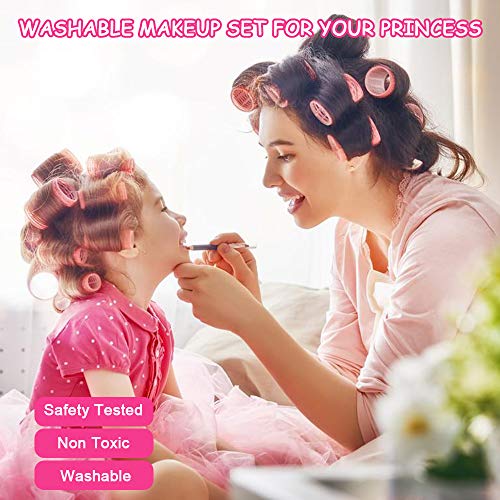 Ballery Kit de Maquillaje Niñas, 25pcs Juego de Maquillaje para niños , Cosméticos Lavables, Kit de Juguete de Maquillaje, Regalo de Princesa para Niñas