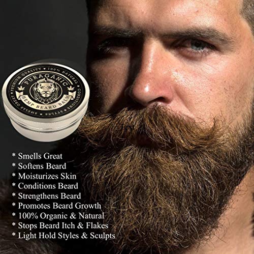 Bálsamo Barba de cáñamo | Crema estimulante para el crecimiento del vello facial con cafeína | Acondicionador de Primera Calidad, 60ml