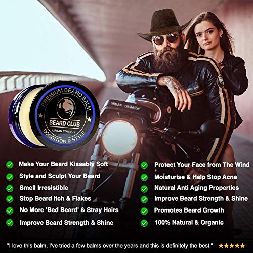 Bálsamo Barba Premium | Urban Cowboy | Los Mejores Barba de Loción Suavizante| Naturales y Orgánicos | Excelente Para el Cuidado del Cabello y el Crecimiento