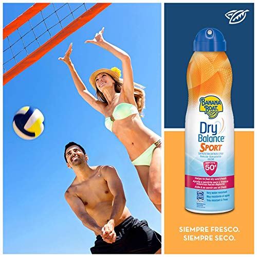 Banana Boat Dry Balance Sport SPF50 - Crema solar hidratante para deportistas en Spray solar 220ml