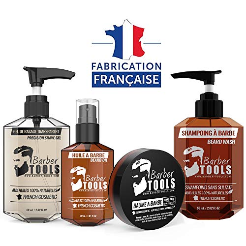 ✮ BARBER TOOLS ✮ Kit/Set/Estuche de arreglo y cuidado de la barba y afeitarse | Cosmético Made in French