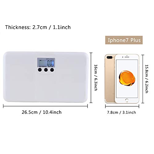 Báscula Digital, Escala Digital del Peso Corporal Escala del Peso del Animal doméstico Que Pesa la exhibición del LCD con la luz de Fondo 0.66lbs-330 Lbs