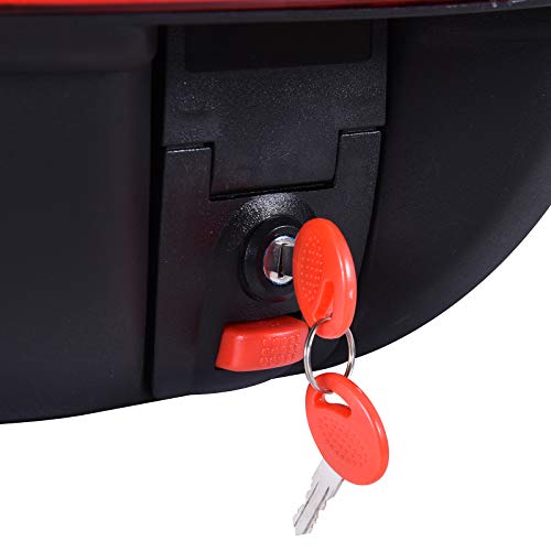 Baúl Moto Universal 30L + Llaves y Accesorios Equipaje Caja de Moto Topcase Casco para Motocicleta Ciclomotores Scooter