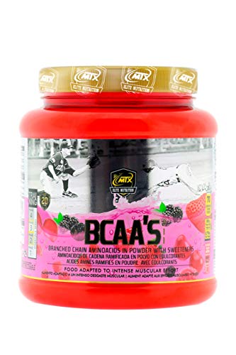BCAA's 350 grs. Red Fruits -Aminoácidos de Cadena Ramificada en polvo 100% puros.