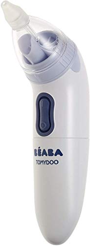 BÉABA Tomydoo - Aspirador Nasal de Bebé Portátil, Eléctrico para Bebé, Ultrarrápido, Fácil de Usar y Evolutivo Gracias a sus 3 Cánulas, Esterilizable