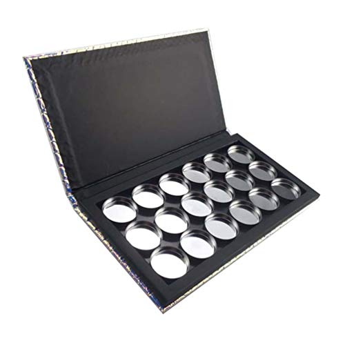 Beaupretty paleta de maquillaje de sombra de ojos magnética paleta cosmética vacía con espejo caja de paleta organizador de patrón de escala vacía