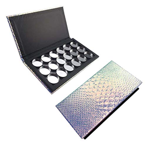 Beaupretty paleta de maquillaje de sombra de ojos magnética paleta cosmética vacía con espejo caja de paleta organizador de patrón de escala vacía