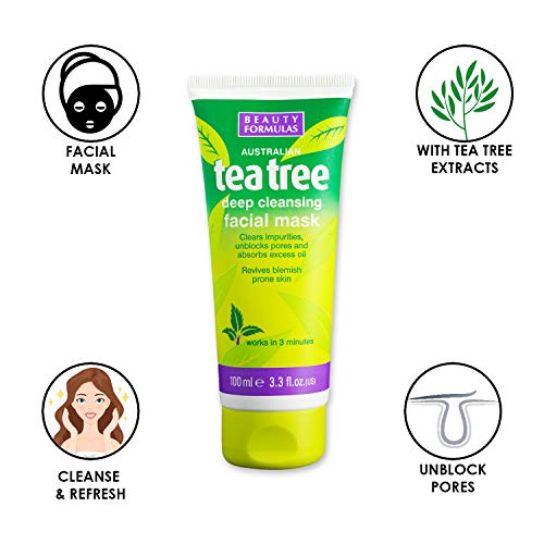 Beauty Formulas Tea Tree Deep Cleansing Facial Mask 100ml