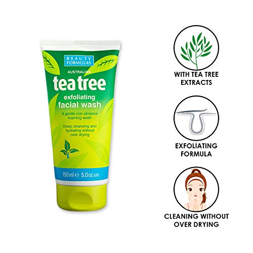 Beauty Formulas Tea Tree Exfoliating Facial Wash 150ml