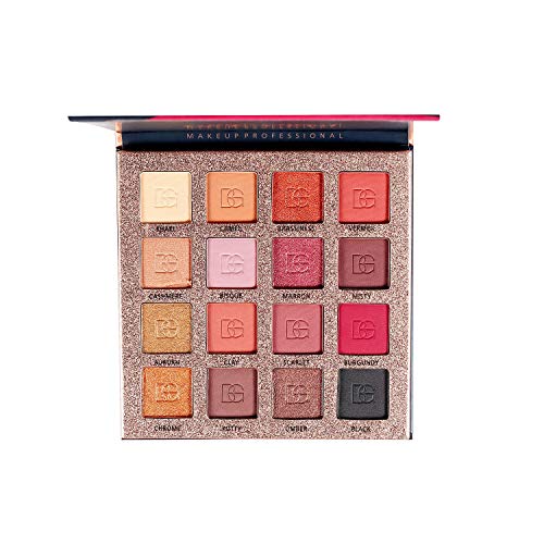 Beauty Glazed 16 Colores Brillo Sombra de ojos Brillo ahumado Mate Natural Maquillaje de ojos altamente pigmentado Polvo Sombra de ojos Cosmético Fácil de colorear Sombra de ojos