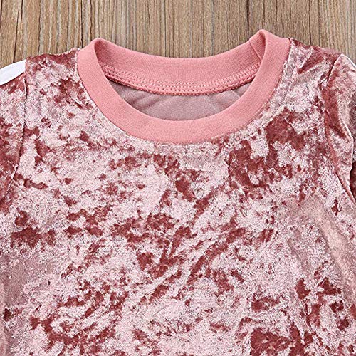 Bebé Niños Traje Invierno 2 Piezas Conjunto para Recién Nacido Camiseta + Pantalones de Terciopelo Chándal Ropa Deportivo en Casa para Bebés (6 Meses - 5 Años)