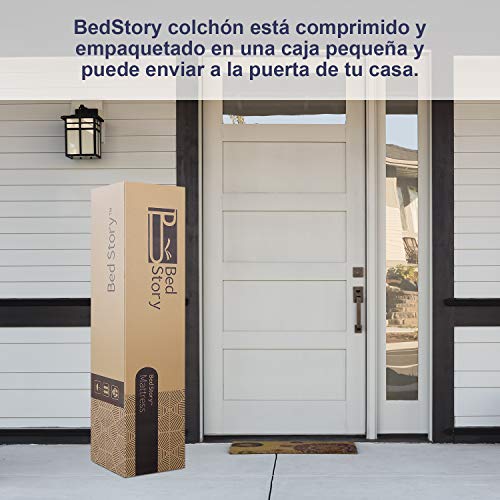 BedStory Colchón Viscoelastico 90 x 190 cm, Colchón de Espuma con Memoria, con Esencia de Lavanda |Extremadamente Duradero | CertiPUR-US Certificado | Certificación ISO 9001