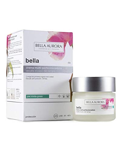 BELLA AURORA Bella Crema Facial Día Hidratante Mujer Anti-Edad para Piel Mixta o Grasa Tratamiento para la Cara Anti-Manchas SPF 20, 50 ml