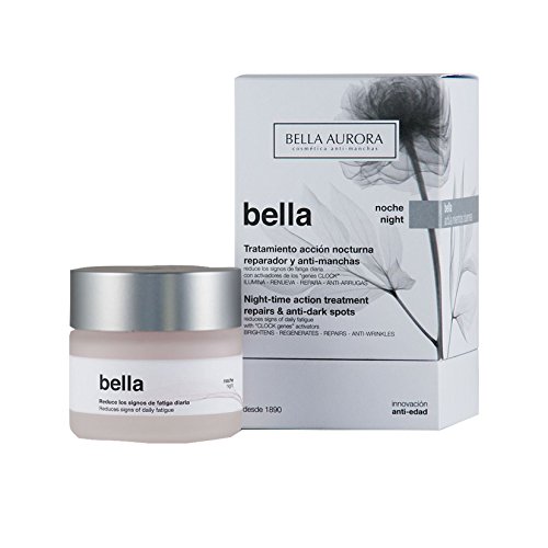 Bella Aurora Bella Crema Facial Noche Anti-Arrugas y Anti-Edad para Mujer Tratamiento Reparador Anti-Manchas de acción Nocturna, 50 ml