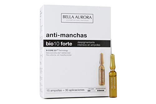 Bella Aurora Bio10 Tratamiento Despigmentante Facial Intensivo en Ampollas | Anti-Manchas, 15 Ampollas