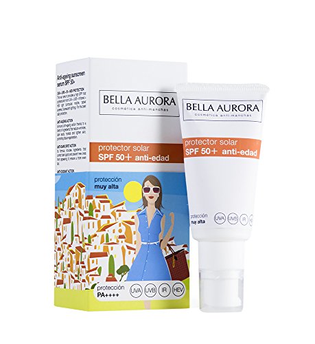 Bella Aurora Protector Solar Facial SPF +50 | Crema de protección Solar Anti-edad | Anti-manchas | Anti-oxidante, 30 ml
