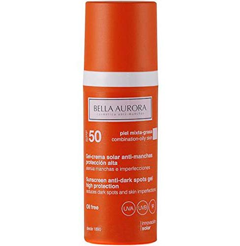 Bella Aurora Protector Solar Facial SPF +50 Piel Mixta-grasa | Crema de protección Solar, 50 ml