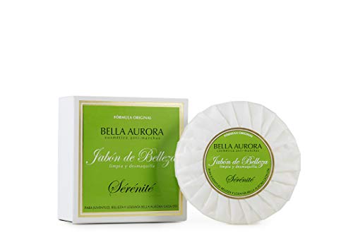 BELLA AURORA Serenité Jabón Desmaquillador Facial de Belleza Limpia a Fondo los Poros de la Cara, 100 gr