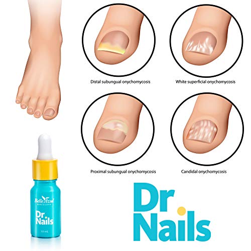 Belle Azul - Dr.Nails - Tratamiento Anti-Hongos para Uñas con Aceite de Argán Orgánico Puro, Rápido y Eficaz, Antibacteriano, Antiséptico y desinfectante, 10ml