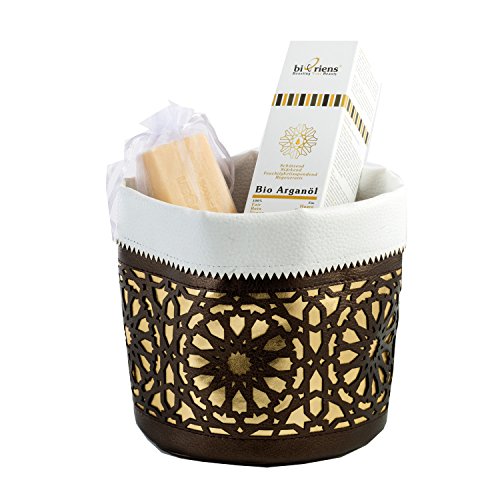 Belleza de Argán marroquí, secreto: Set de regalo con aceite de argán orgánico (100 ml) y jabón de Argán Natural (100 G) en un muy hermoso bolsa de regalo - regalos por bioriens® Cosméticos