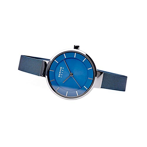 BERING Reloj Analógico para Mujer de Energía Solar con Correa en Acero Inoxidable 14631-307