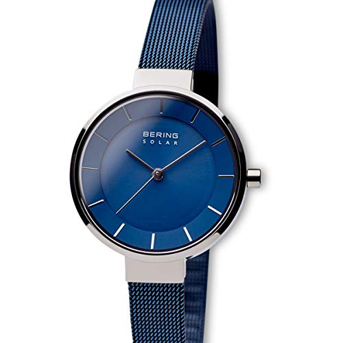 BERING Reloj Analógico para Mujer de Energía Solar con Correa en Acero Inoxidable 14631-307